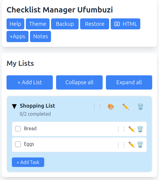 Checklists Manager — checklists manager screenshots