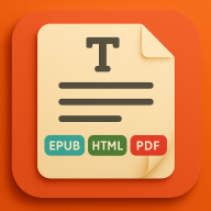 Editor de texto avanzado y conversor de HTML, EPUB y PDF. Esta aplicación web progresiva te permite cargar un archivo de texto o HTML y editarlo con un editor de texto enriquecido, insertar imágenes y guardarlo como HTML, PDF o ePub. También cuenta el número de palabras y caracteres.